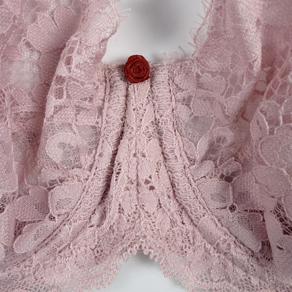 Victoria's Secret Dream Angels Wicked Unlined Lace Balconette Bra Pink 36D NWT - Picture 7 of 8